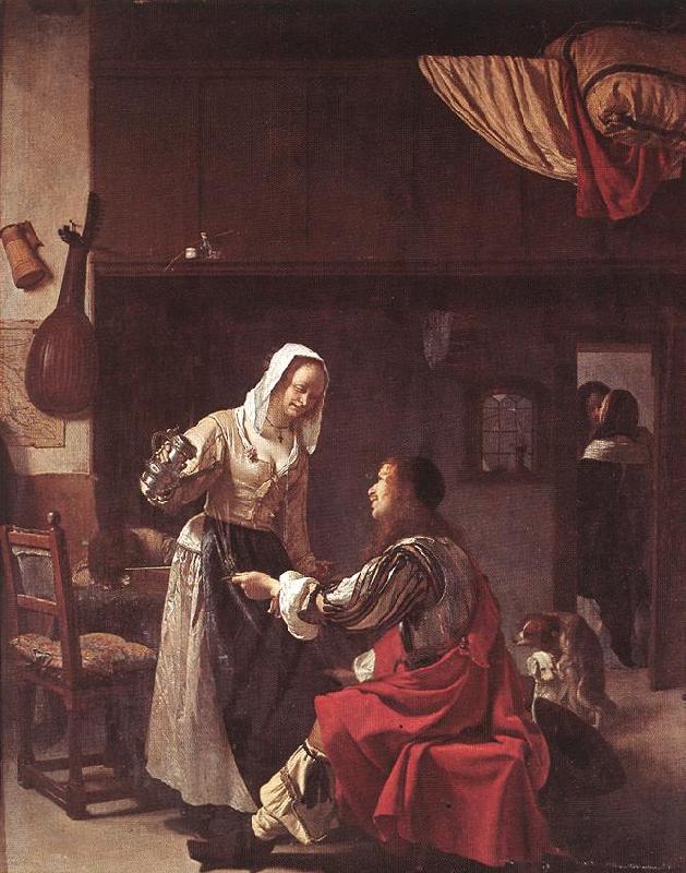MIERIS, Frans van, the Elder Brothel Scene ruu oil painting image